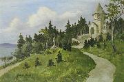 Anton Genberg Votivkapelle in Berg am Starnberger oil on canvas